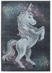 Dywan dziecięcy Jednorożec szary 200 cm x 290 cm