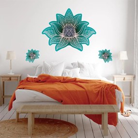 Naklejki na ścianę - Lotosowa Mandala Turkus