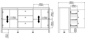 Biała niska komoda 151x80 cm Madrid – Tvilum