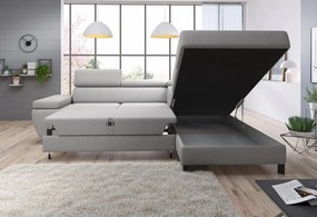 Narożnik MOLINA S układ L Prawostronny z funkcją spania w tkaninie CLOUD WERSAL