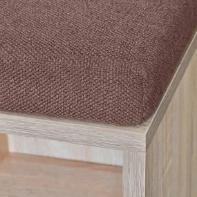 Brązowa otwarta szafka na buty z siedziskiem - Propi