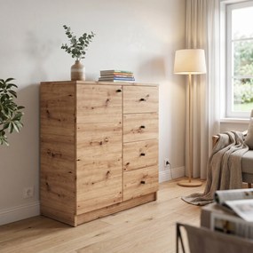 Komoda NATURIO 80 cm do Salonu Sypialni Dąb artisan