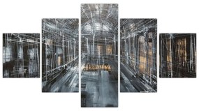 Obraz wnętrza starego budynku (125x70 cm)