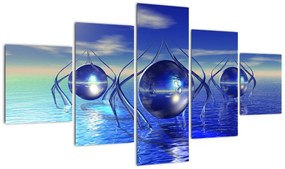 Obraz abstrakcji - woda (125x70 cm)