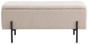 Beżowa ławka z materiału bouclé Watford – House Nordic