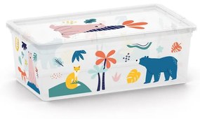 Biały plastikowy pojemnik dziecięcy 34x19x12 cm C Box Style – KIS