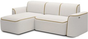 Żółty/kremowy narożnik z materiału bouclé (lewostronny/z szezlongiem) Ume – ELTAP