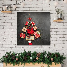 Obraz Canvas Prezenty Abstrakcja Choinka