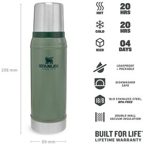 Zielony termos z kubkiem 750 ml – Stanley