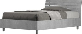 Łóżko bez stelaża 120x190 Nachylony zagłówek z listwami cementu Ankel
