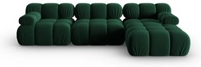 Zielona aksamitna sofa 285 cm Bellis – Micadoni Home