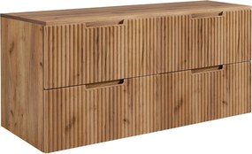 Szafka łazienkowa, dąb Craft, 120 (2 x 60) x 58,6 x 46 cm