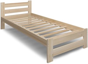 Jednoosobowe drewniane łóżko młodzieżowe 90x200 - Berti 3X