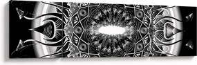 Obraz czarno-białych ozdób (170x50 cm)