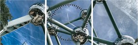 Obraz - Atomium w Brukseli (z zegarem) (90x30 cm)