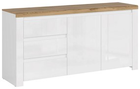 Komoda VILGO 2D3S, błyszczący biały