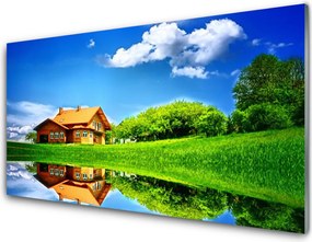 Szkło Ozdobne do Kuchni Domek Nad Cichym Jeziorem