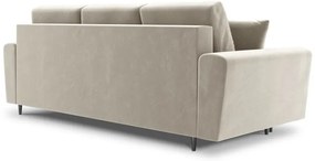 Sofa MOGHAN by Micadoni, beż welur, rozkładana