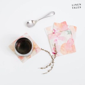 Różowe tekstylne podkładki zestaw 4 szt. – Linen Tales