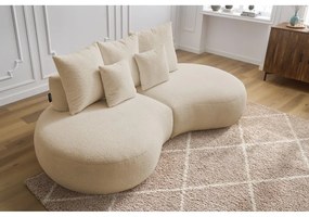 Beżowa sofa z materiału bouclé 260 cm Saint-Germain – Bobochic Paris