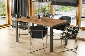 Stół rozkładany GARANT 80(170)x80 dąb złoty craft ENDO