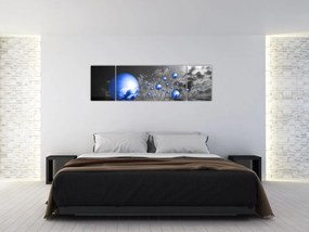 Obraz ciemnoniebieskich kul (170x50 cm)