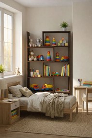 Rozsuwany regał na zabawki wenge R2-S84