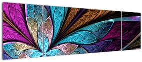 Obraz - Abstrakcja, kwiat (170x50 cm)