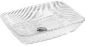 Mexen Tiva szklana umywalka nablatowa 46 x 33 cm, transparent - 24184600
