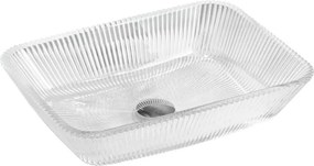 Mexen Tiva szklana umywalka nablatowa 46 x 33 cm, transparent - 24184600
