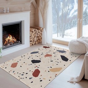 Kremowy chodnik odpowiedni do prania 80x200 cm Cracked Terrazzo – Mila Home