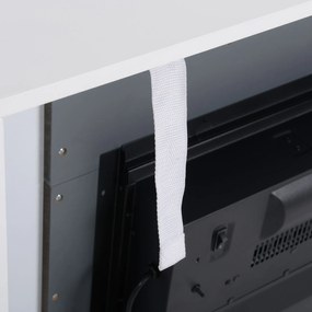 Kominek elektryczny LED kominek podłogowy z efektem płomienia 1800/2000 W kolor biały | Aosom.pl