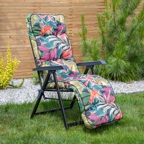 Fotel ogrodowy z podnóżkiem Lena Plus Black Edition G052-23PB PATIO