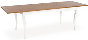 WINDSOR stół rozkładany 160-240x90x76 cm kolor ciemny dąb/biały