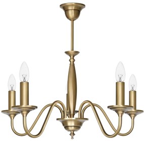Złoty świecznikowy żyrandol mosiężny FS-S5