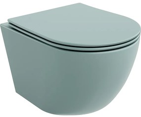 Mexen Lena miska wc Rimless z deską wolnoopadającą slim, duroplast, zielona jasna mat - 30224048