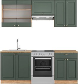 Aneks kuchenny green-gold country/gold power oak 200x60x81.6 fame-line