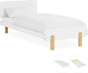 Łóżko pojedyncze 90x200 cm białe