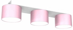Lampa sufitowa DIXIE Pink/White 3xGX53, potrójna, na listwie, różowa