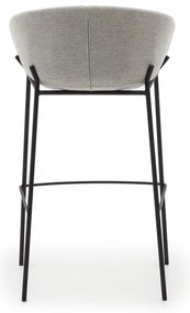 Jasnoszary hoker (wysokość siedziska 75 cm) Yvette – Kave Home