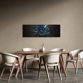 Obraz kryształu (z zegarem) (90x30 cm)