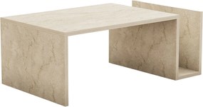 Stolik kawowy NUVAREK, trawertyn/beżowy
