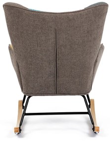 Fotel bujany PW2, patchwork