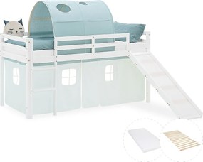 Łóżko piętrowe dla dzieci 90x200 cm Białe