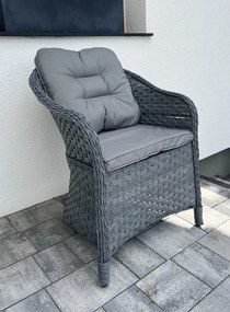 Fotel na taras z szarego technorattanu MODERNO