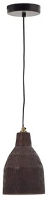 Czarna lampa wisząca z drewnianym kloszem ø 15 cm Amire – Kave Home