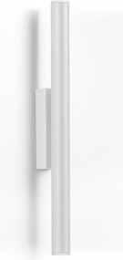 Nowoczesny kinkiet TANIA - wys. 40,8 cm - 2x 4W LED SMD - 400lm i 3K- up&down - stal i biel - IP40