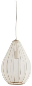 Beżowa lampa wisząca z tekstylnym kloszem ø 28 cm Itela – Light &amp; Living
