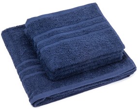 Zestaw ręczników „Classic” granatowy, 2 szt. 50 x 100 cm, 1 szt. 70 x 140 cm, 2 szt. 50 x 100 cm, 1 szt. 70 x 140 cm
