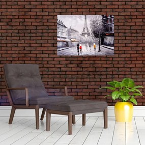 Obraz na szkle - Obraz na szkle olejny, Paryż (70x50 cm)